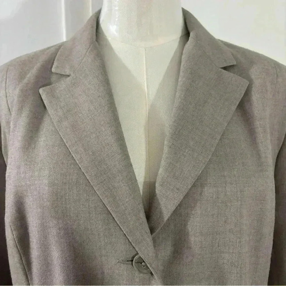 Willi Smith 100% Wool Women’s Beige Blazer Made in Russia Size 12 - Picture 3 of 8